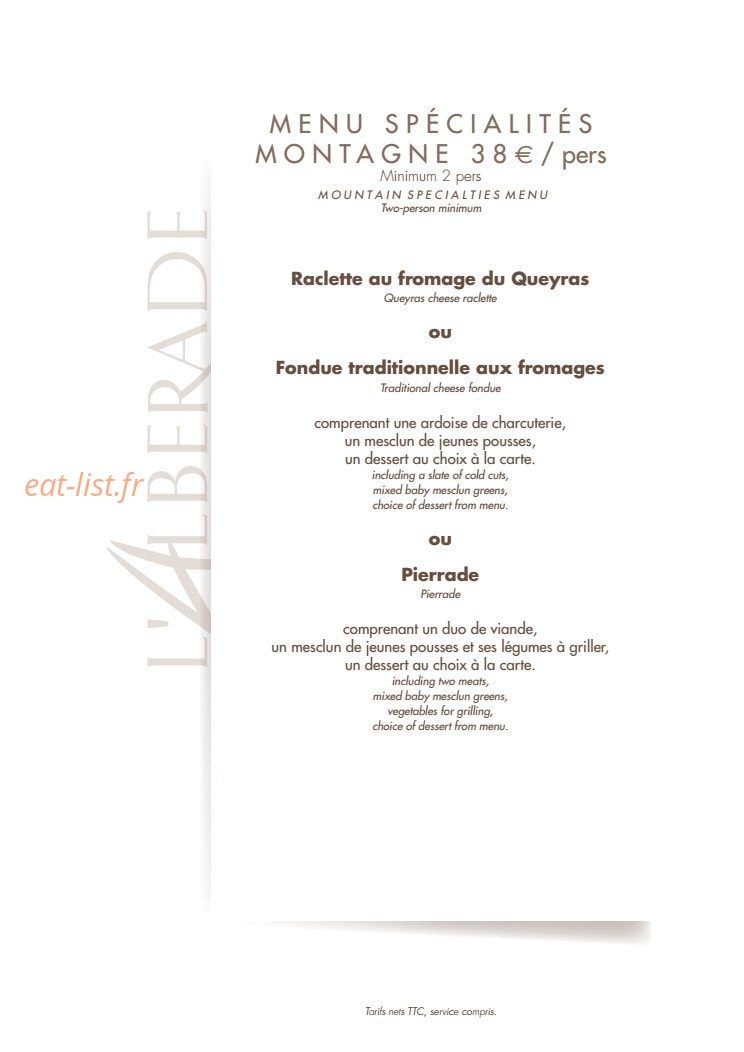 L'Alberade — carte page 1