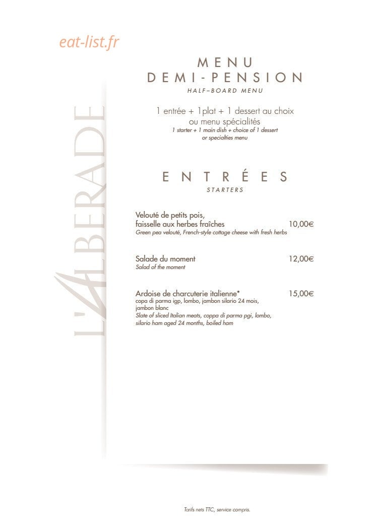 L'Alberade — carte page 2