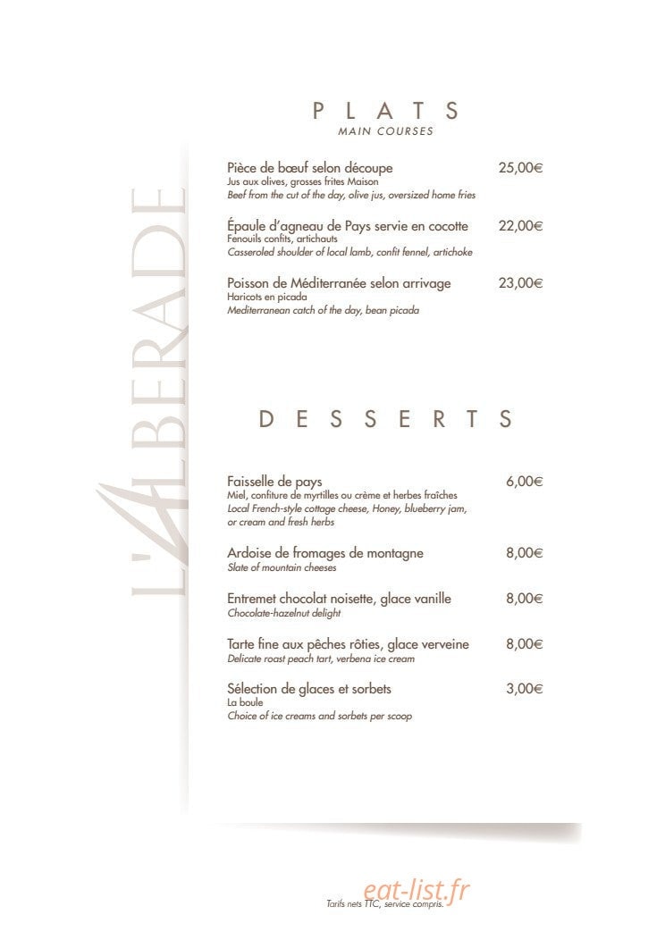 L'Alberade — carte page 3