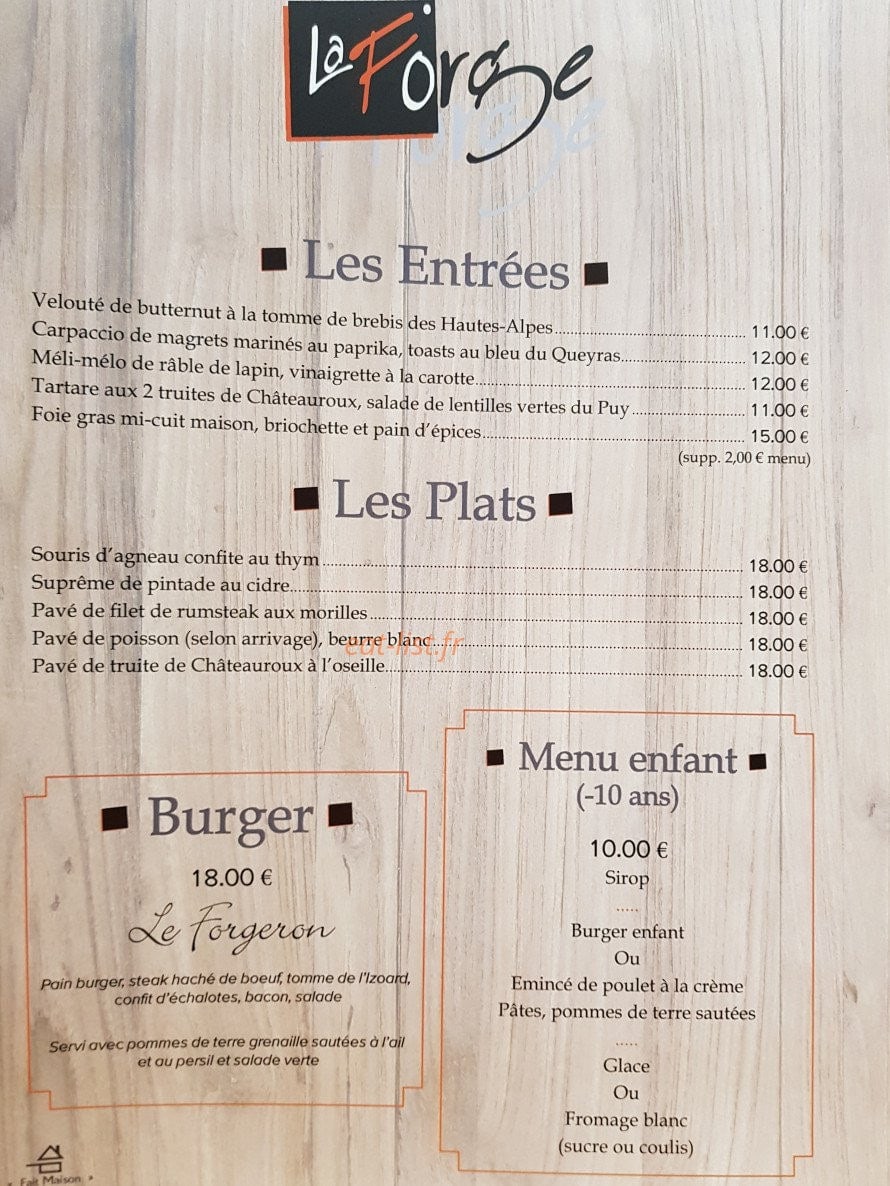La Forge — carte page 1