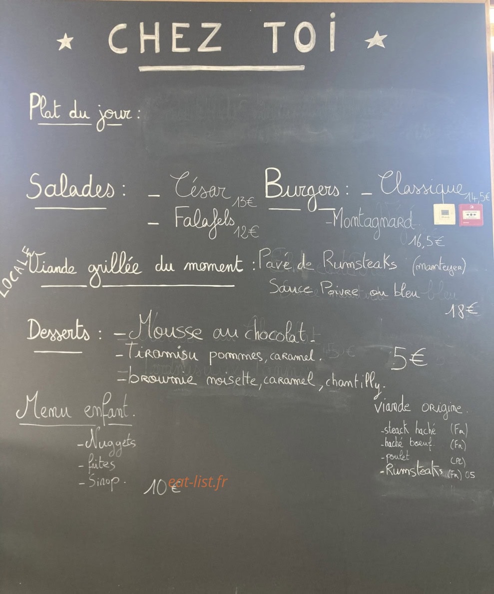 Chez Toi — carte page 1