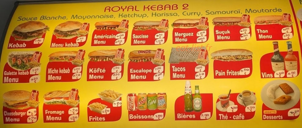 Royal Kebab 2 — carte page 1