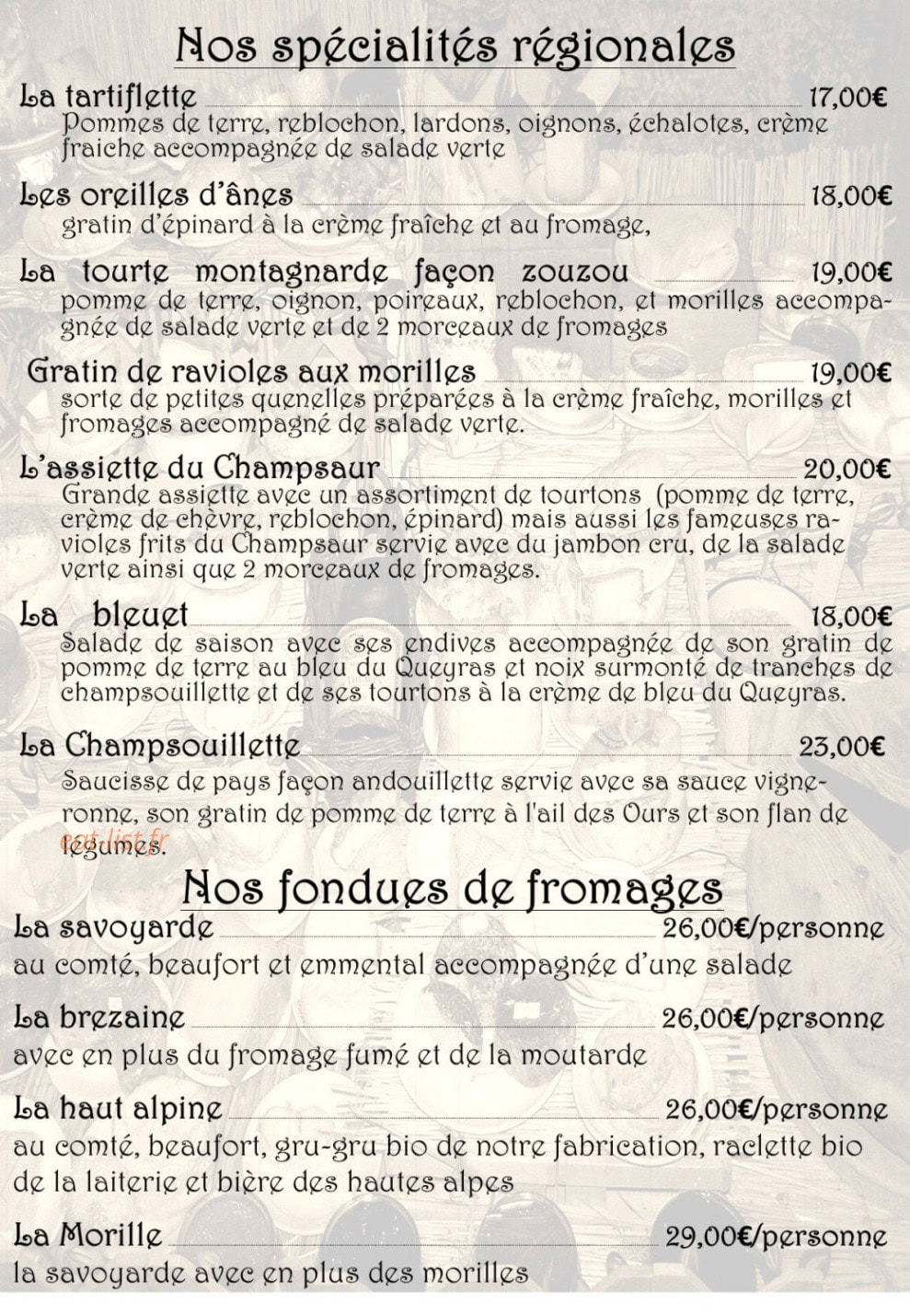 Laiterie du col Bayard — carte page 3