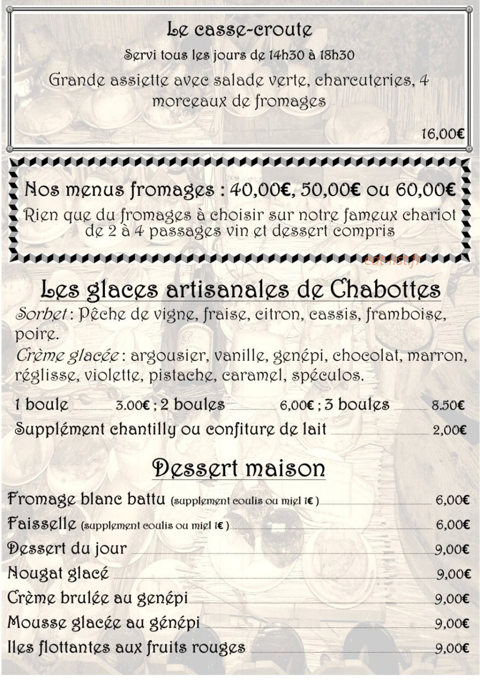 Laiterie du col Bayard — carte page 4