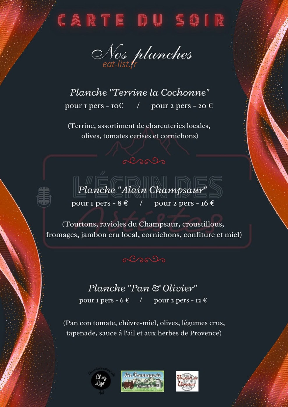 L'Écrin des Artistes — carte page 5