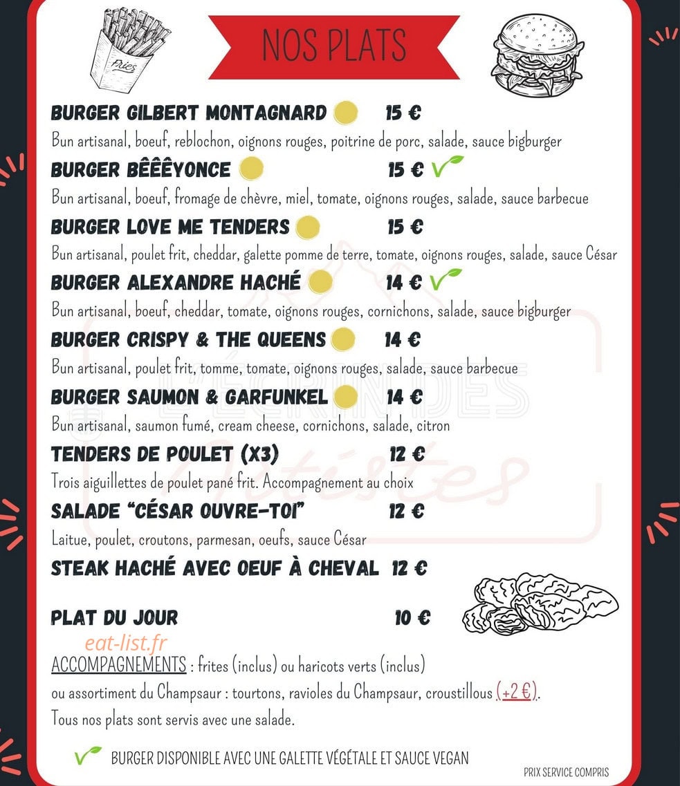 L'Écrin des Artistes — carte page 1