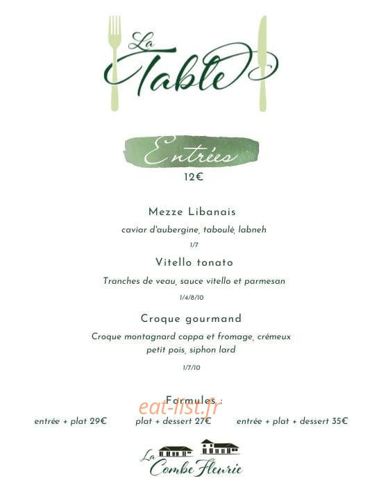 La Combe Fleurie — carte page 1