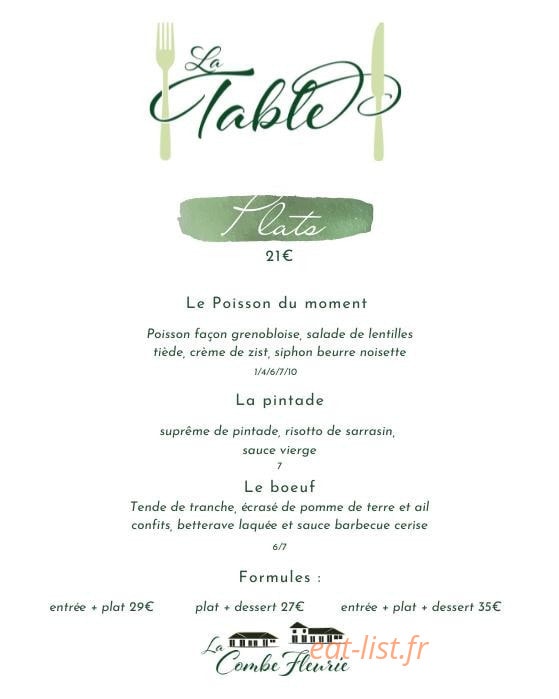 La Combe Fleurie — carte page 2