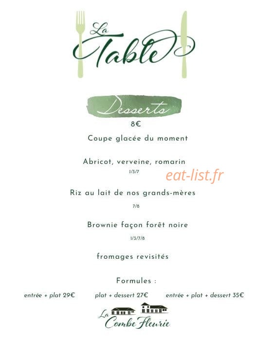 La Combe Fleurie — carte page 3