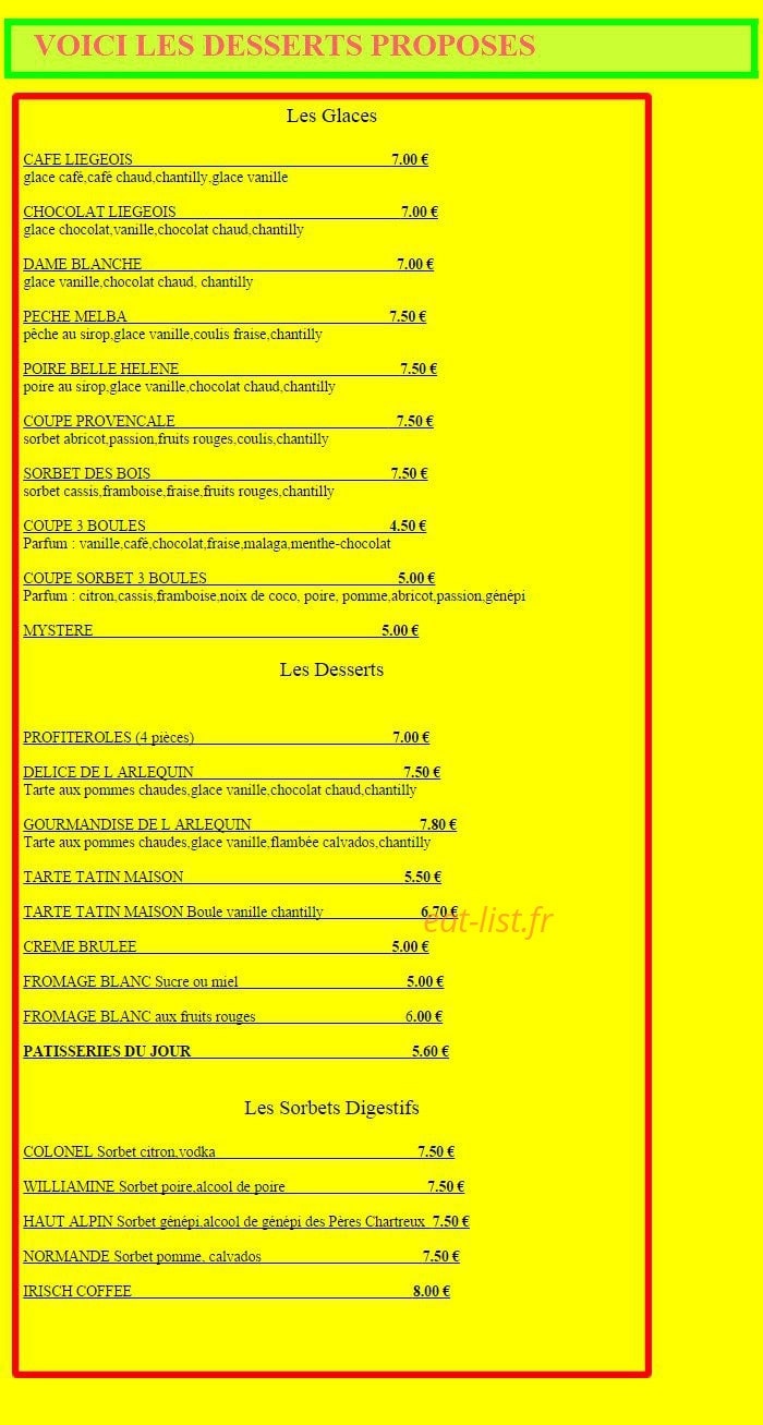 L'Arlequin — carte page 7