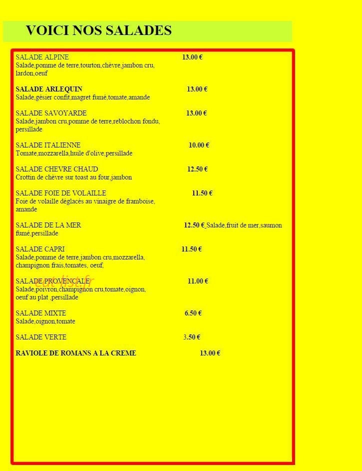 L'Arlequin — carte page 2