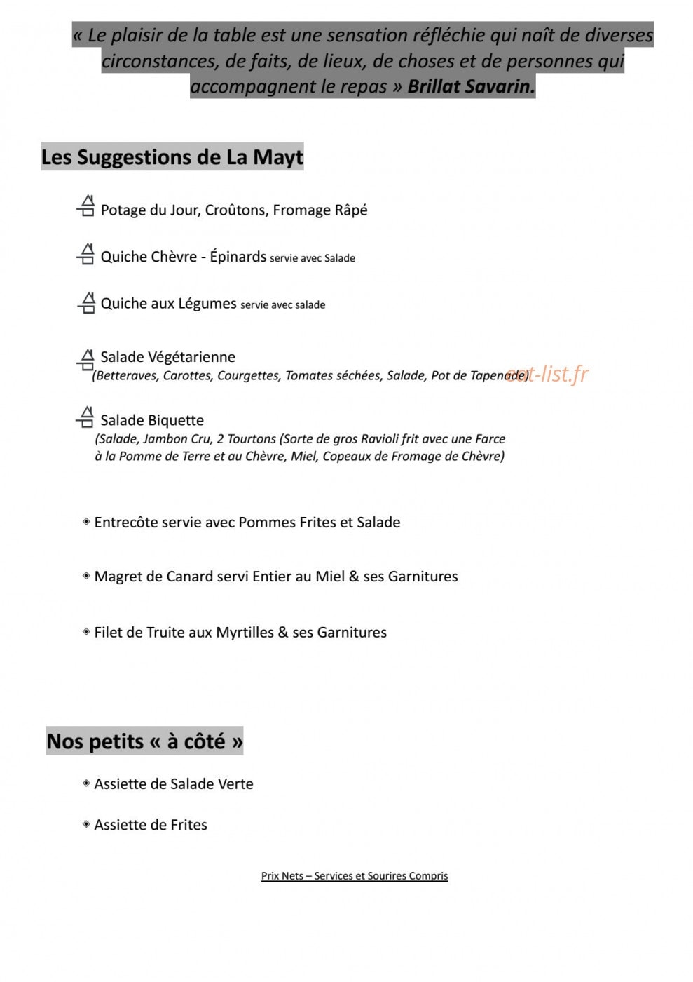La Mayt — carte page 1