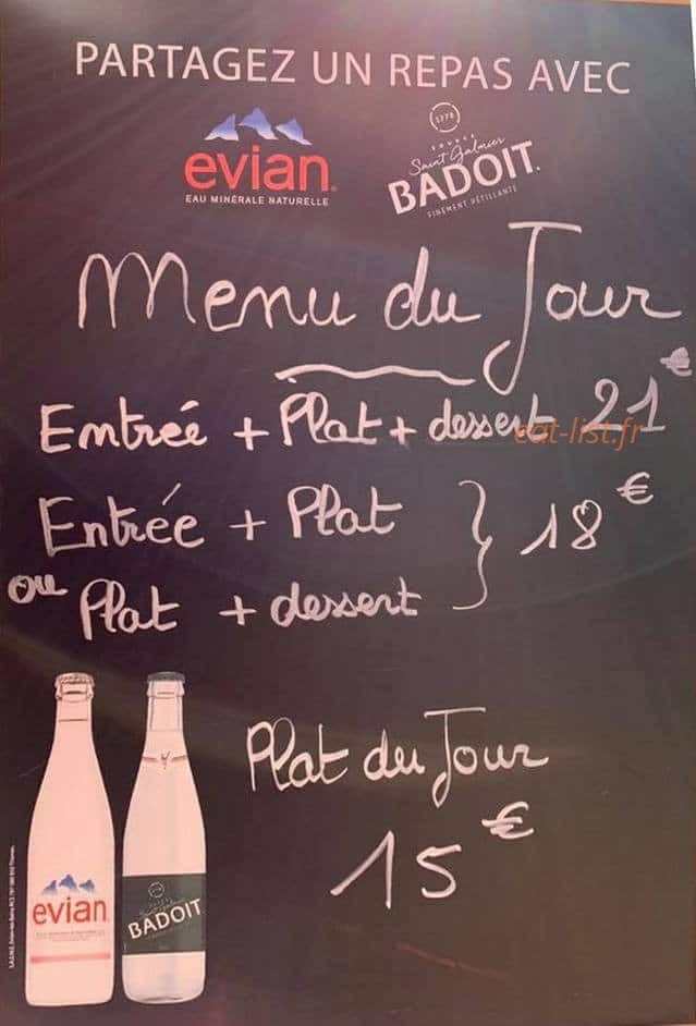 Le Bistrot — carte page 1
