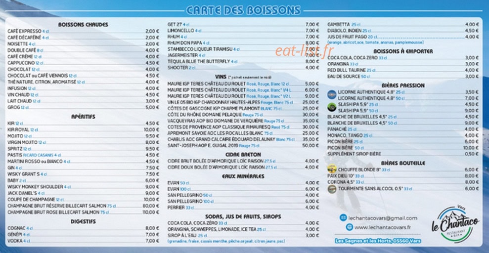 le Chantaco — carte page 4