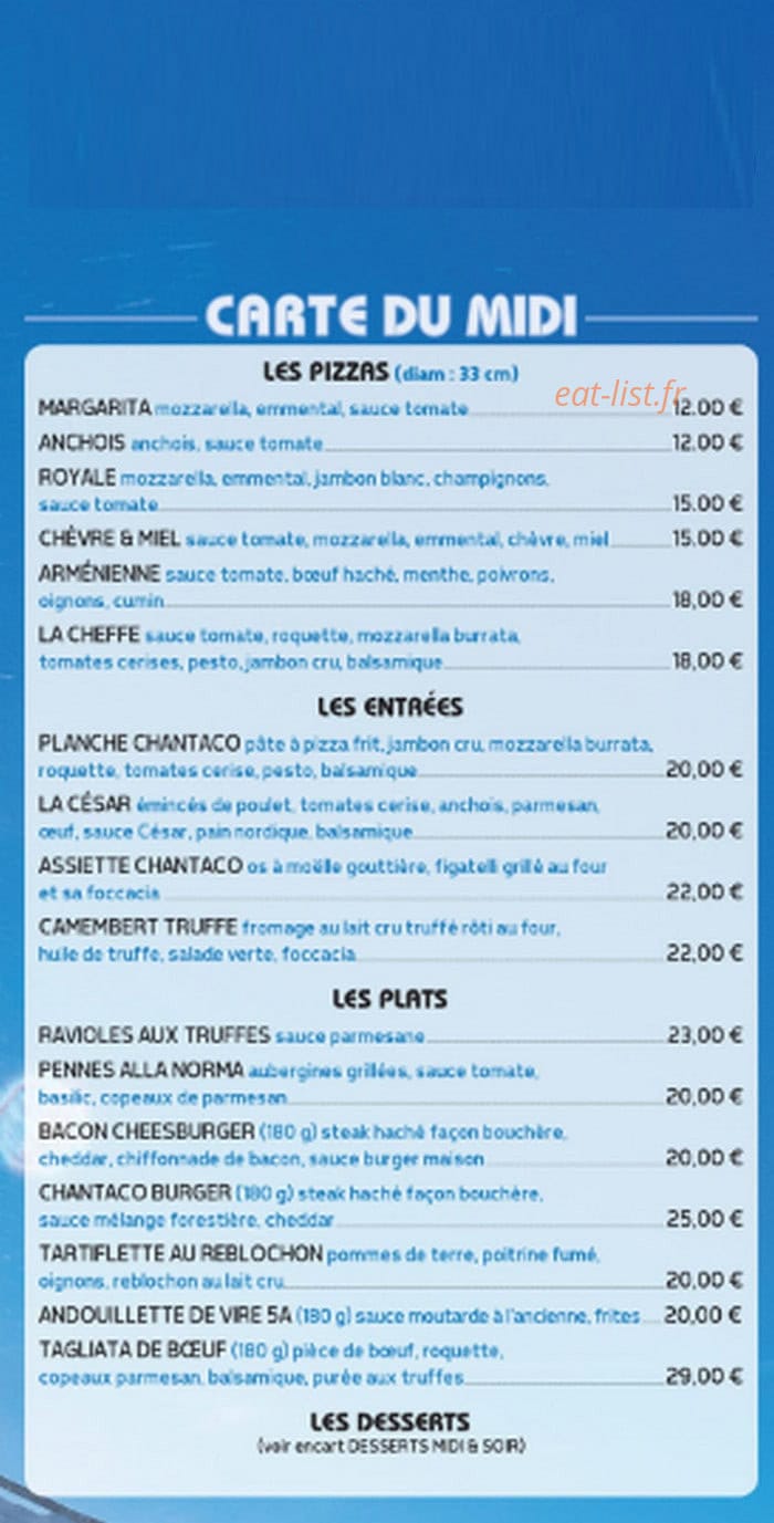 le Chantaco — carte page 1