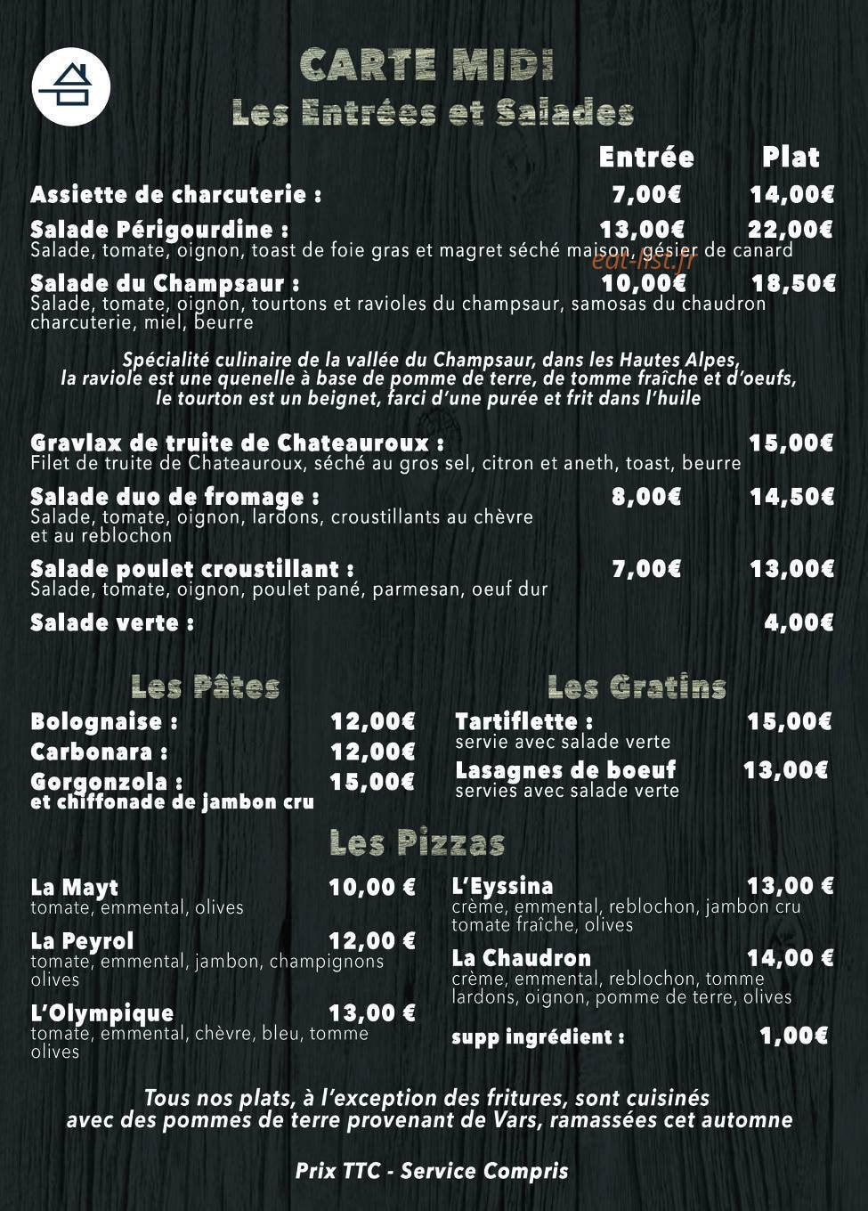 Le Chaudron — carte page 1