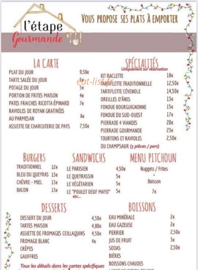 L'etape Gourmande — carte page 1