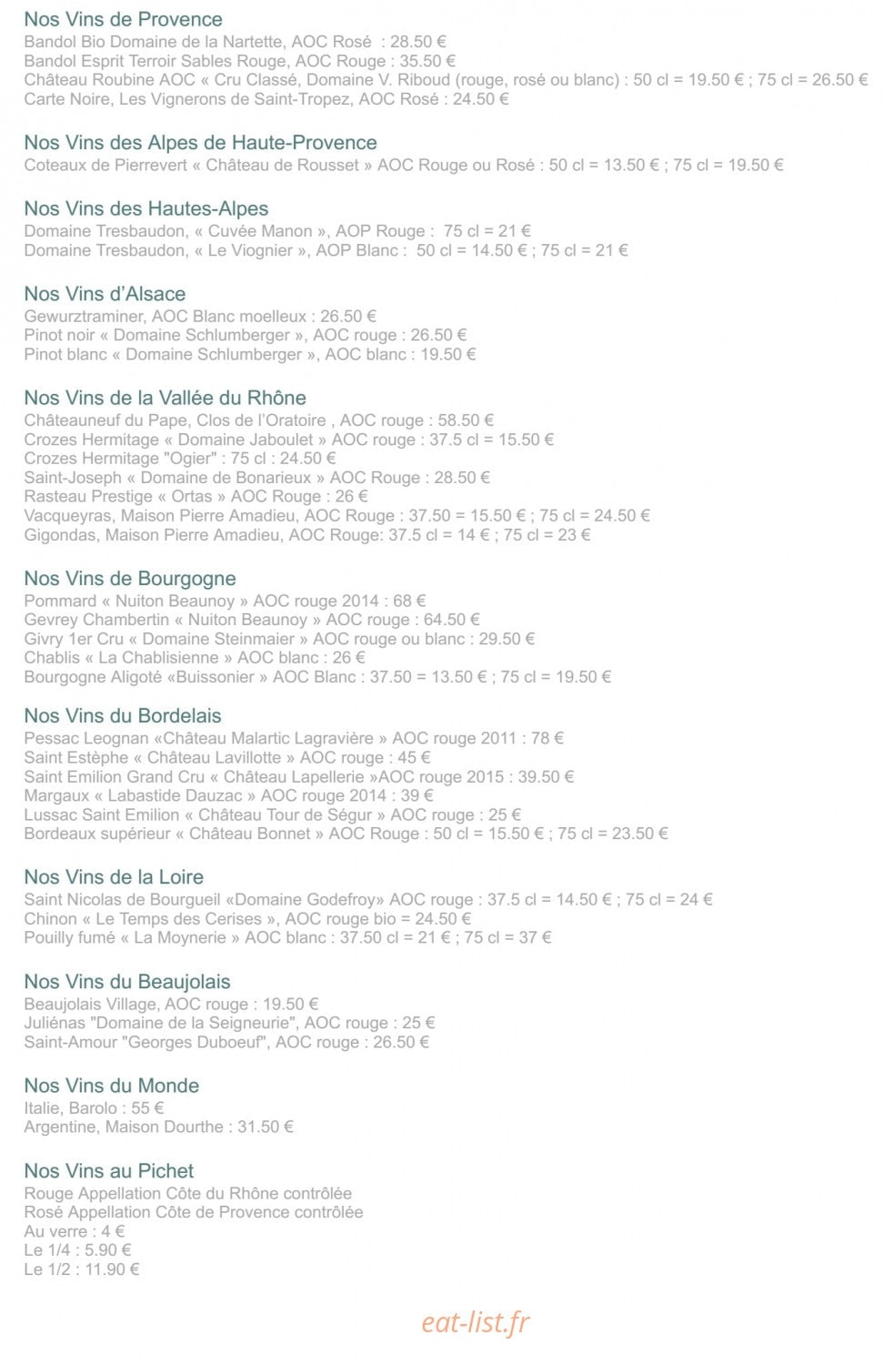 Hotel Lacour — carte page 2