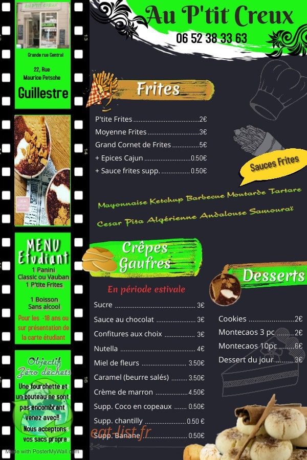 Au P'tit Creux — carte page 3
