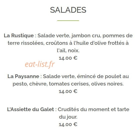 Le Galet — carte page 2