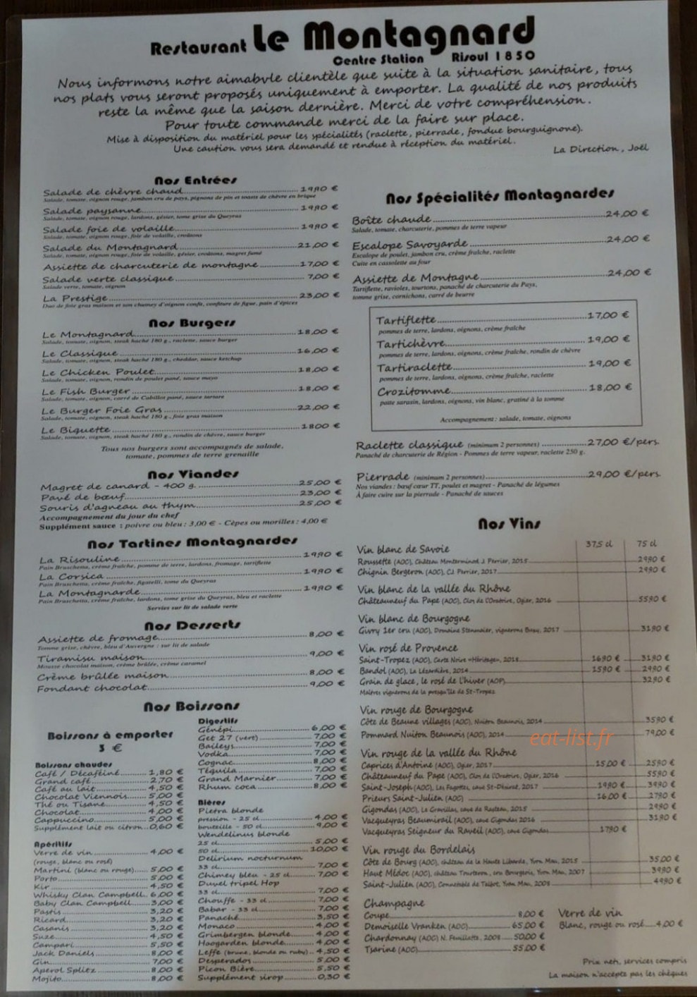 Le Montagnard — carte page 1