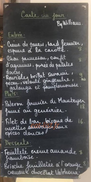 Auberge des baronnies — carte page 1