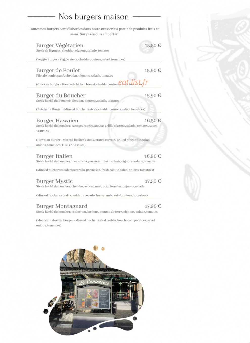 Café du commerce — carte page 5