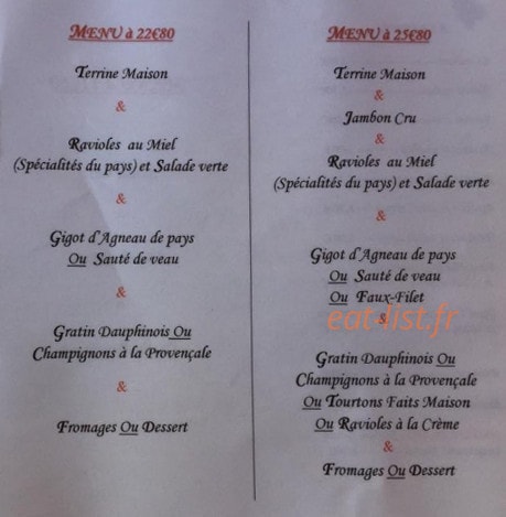 Chez Robert et Maguy — carte page 1