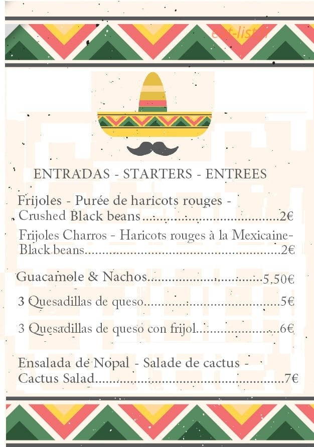 100% Tacos — carte page 2