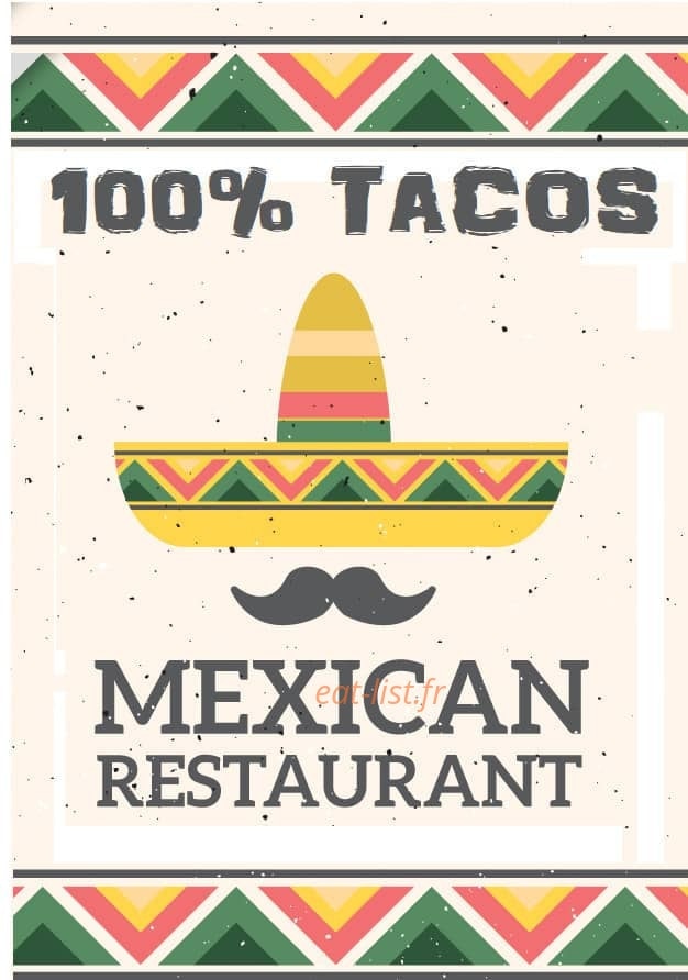 100% Tacos — carte page 1