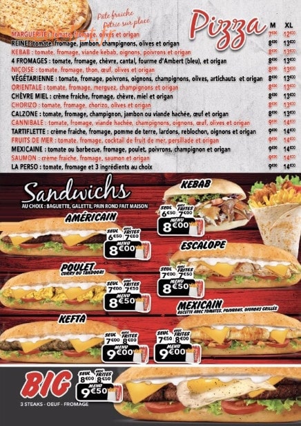 Aksil Fast Food — carte page 2