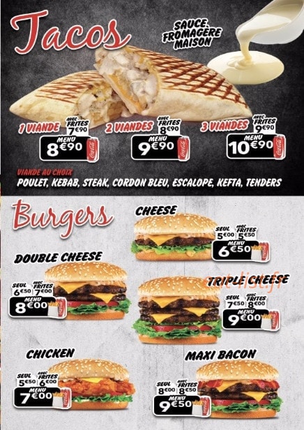 Aksil Fast Food — carte page 3