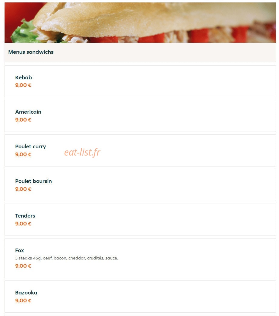 Allo Tacos — carte page 2