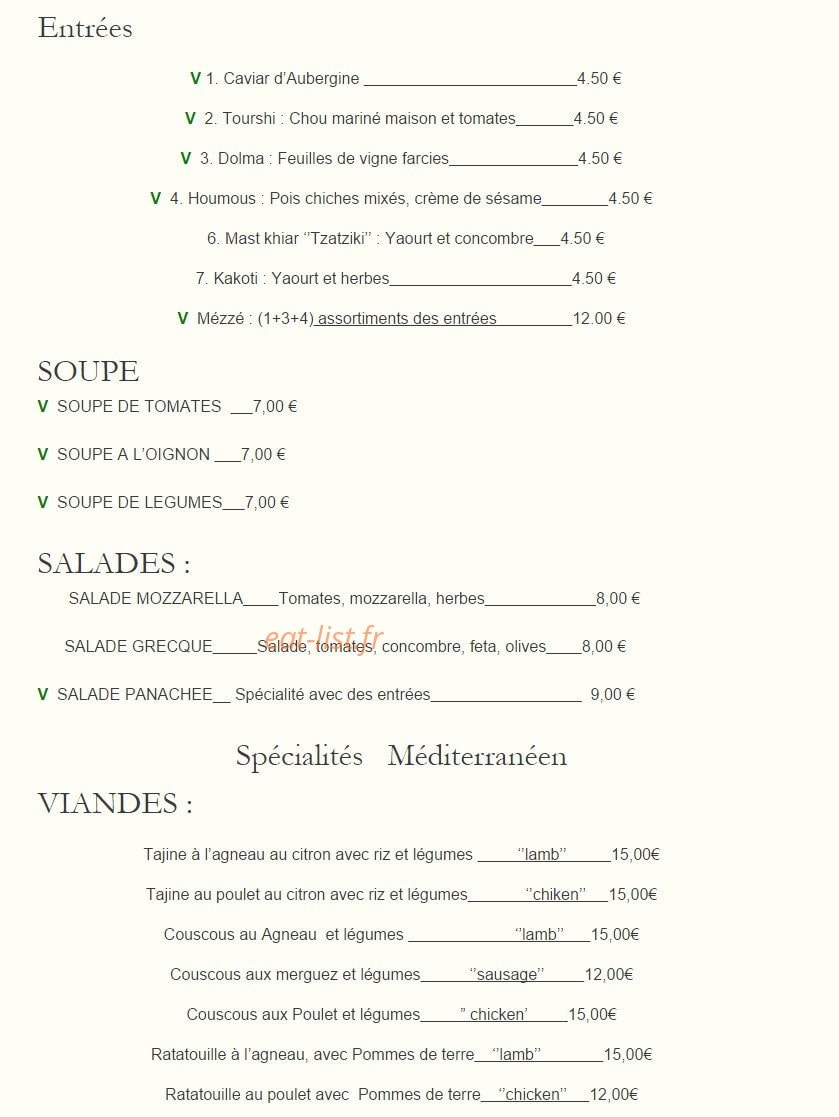 Alounak Nice — carte page 2
