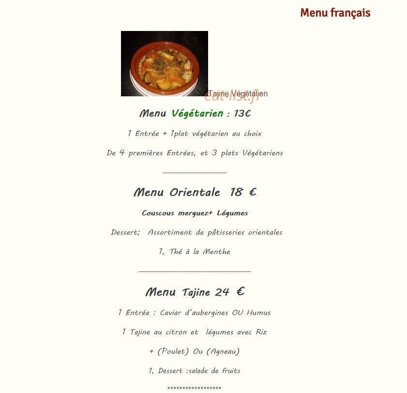 Alounak Nice — carte page 1