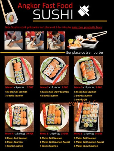 Angkor Fast Food — carte page 1