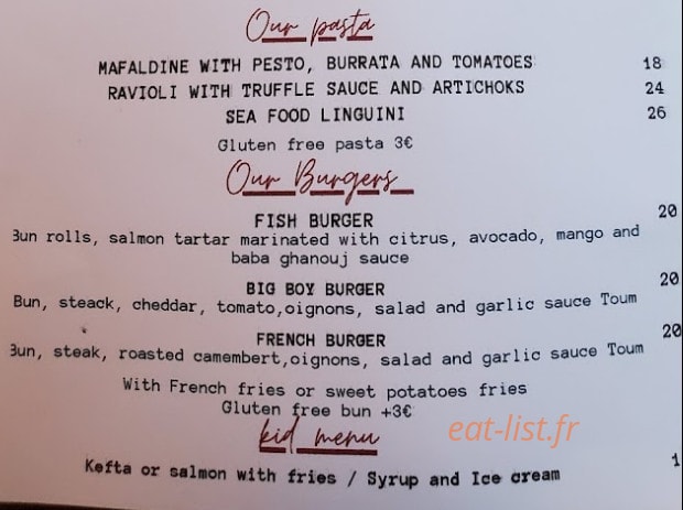 Annette Cafe — carte page 4