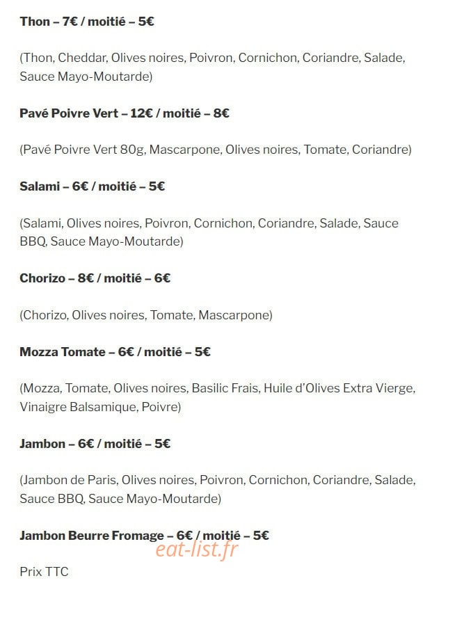 Apero Classique — carte page 9
