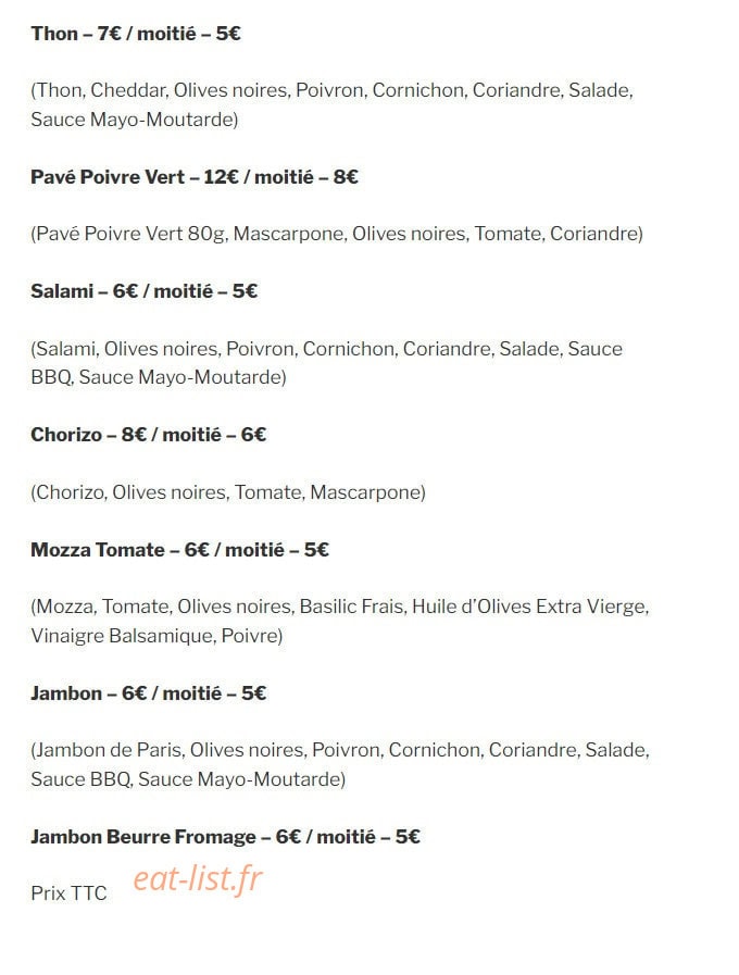 Apero Classique — carte page 8