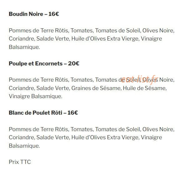 Apero Classique — carte page 12