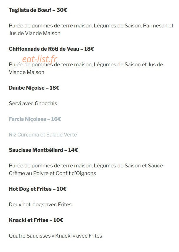 Apero Classique — carte page 2