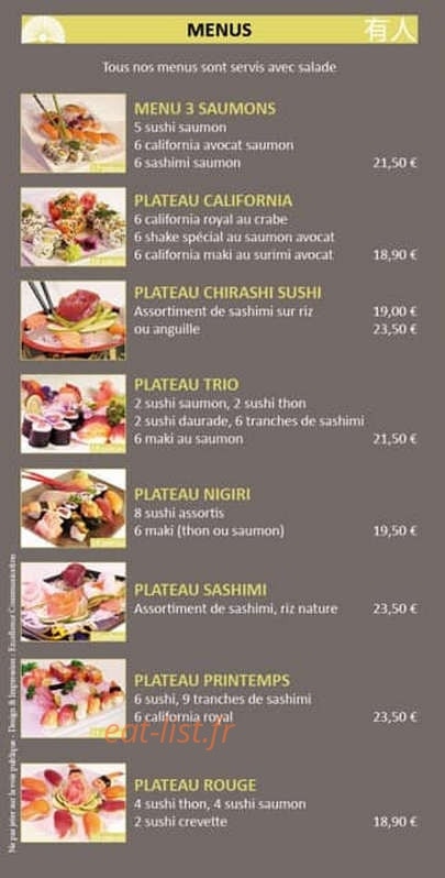 Arito Sushi — carte page 7
