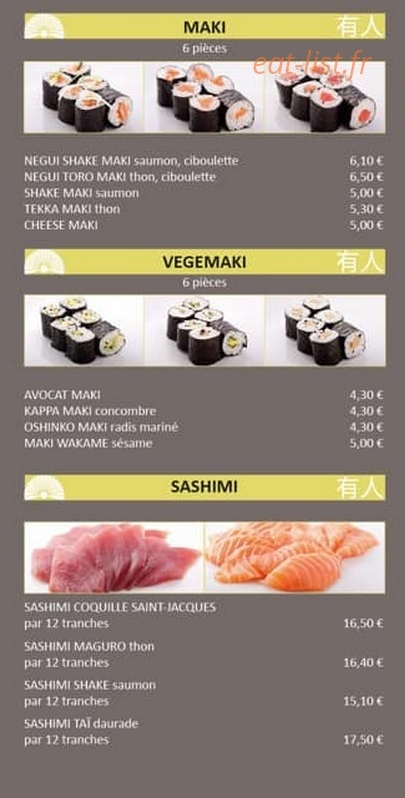 Arito Sushi — carte page 5