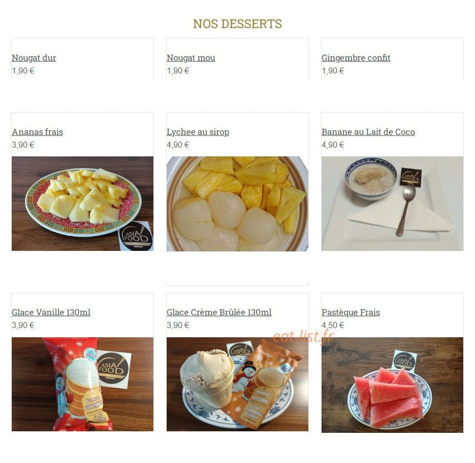 Asia Food — carte page 6