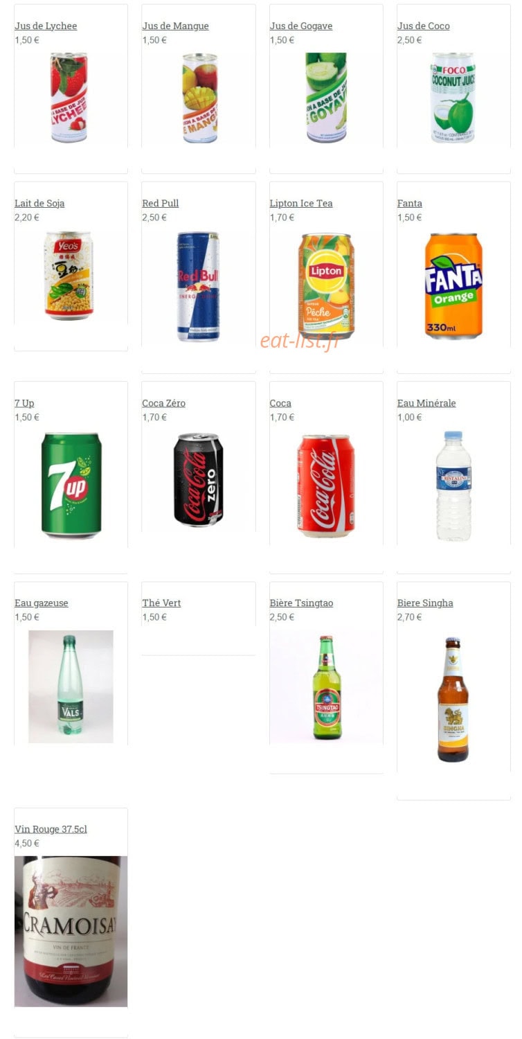 Asia Food — carte page 7