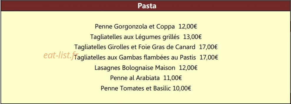 Au Grill d'Or — carte page 3
