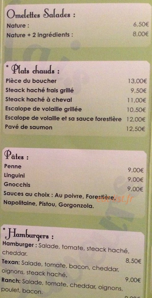 Au palais des saveurs — carte page 3