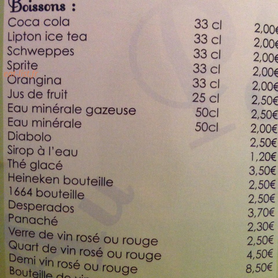 Au palais des saveurs — carte page 5