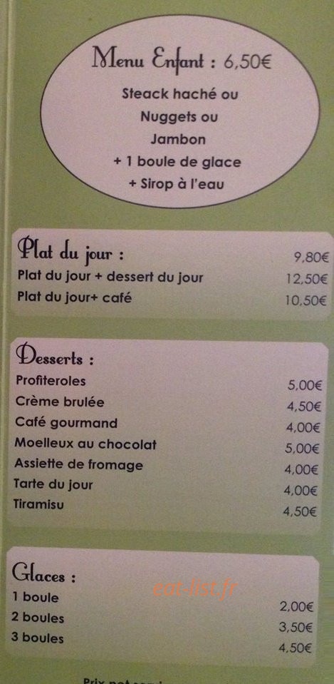 Au palais des saveurs — carte page 4