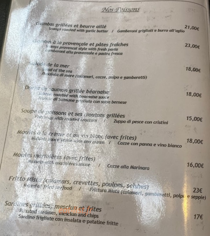 Au Pizzaiolo — carte page 5